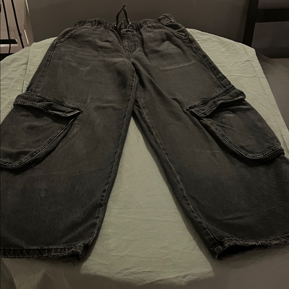 Zara Black Cargo Pants for Girls 13-14 year